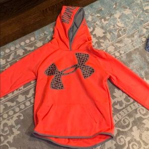 Under armor neon orange hoodie